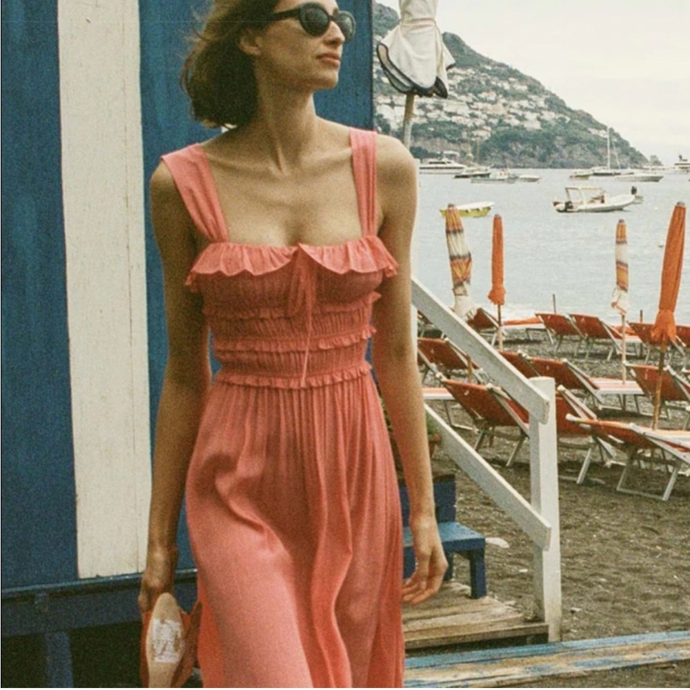 DÔEN Carolynn Dress in Coral